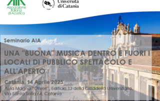Seminario AIA sulle gestione dei rumore nei locali e aree pubbliche