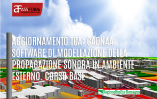 Aggiornamento TCA: CadnaA: software di modellazione della propagazione sonora in ambiente esterno. Corso base